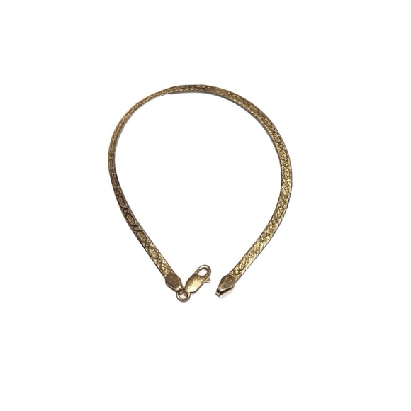 Solid 14k Italian Grand Herringbine Bracelet - Picture 3 of 14